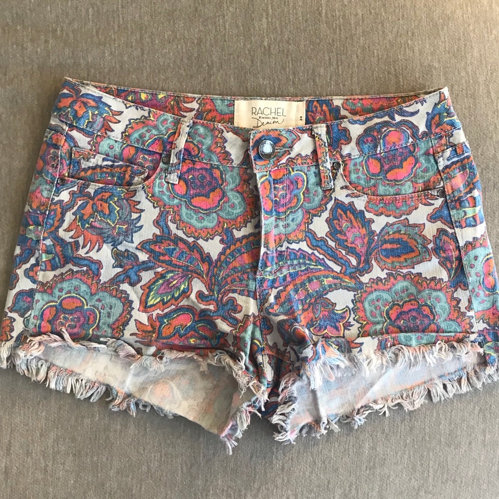 Floral Denim Shorts